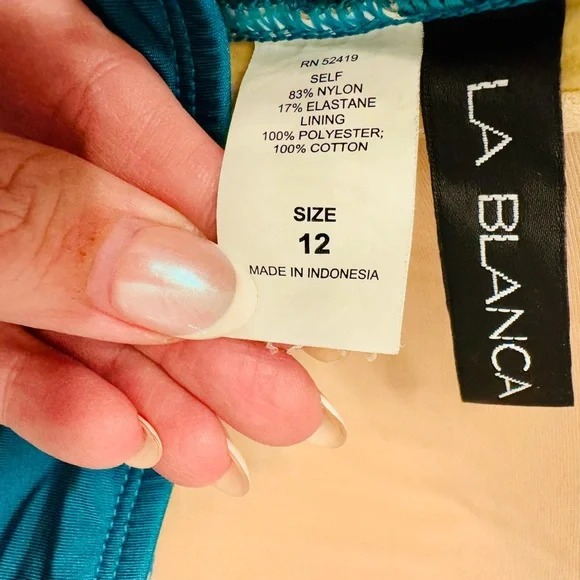 La Blanca Teal One-Piece‎ Swimsuit - Picture 4 of 4